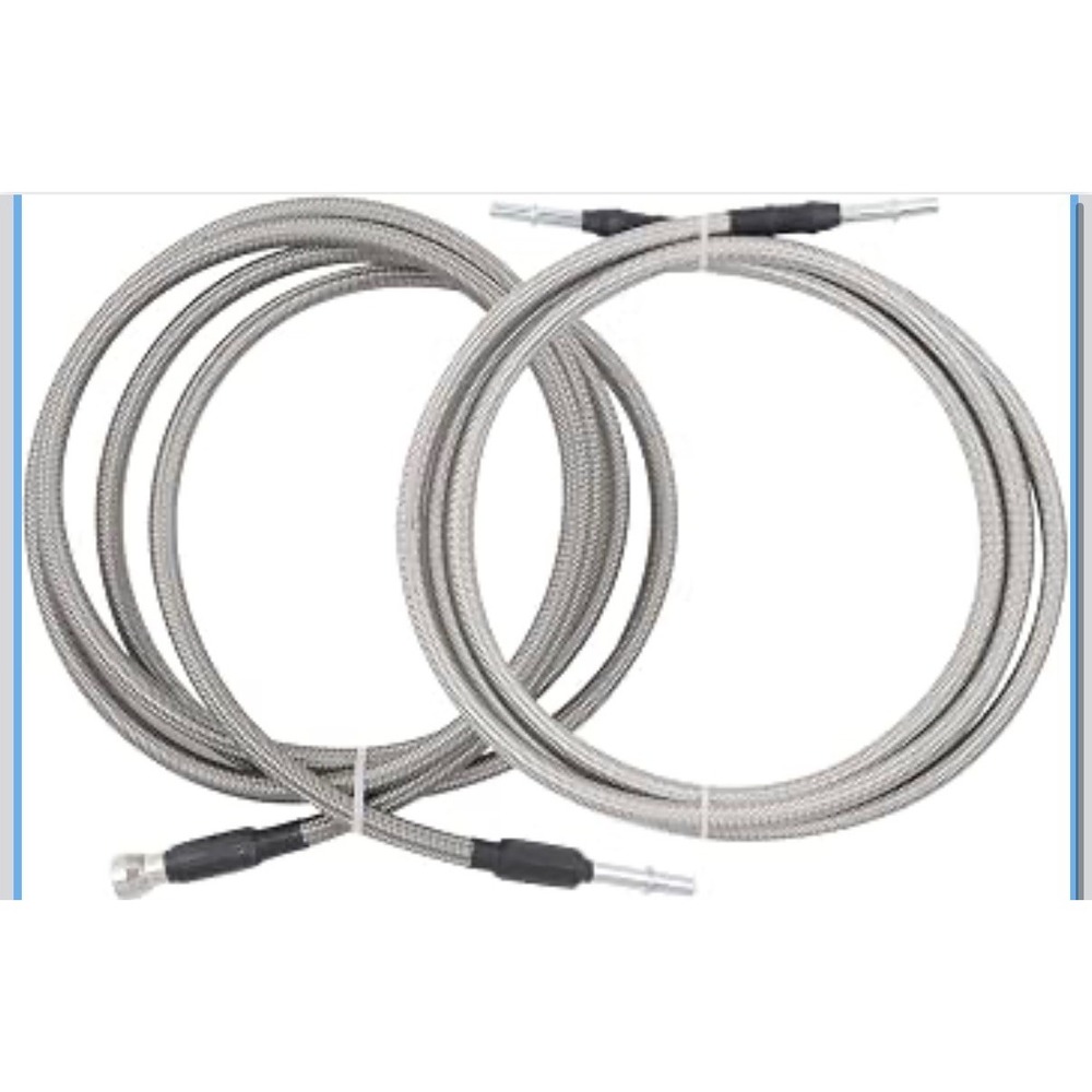Stainless Steel Fuel Line Kit QFF0009SS Braided Hose Clamps Mounting Hardware